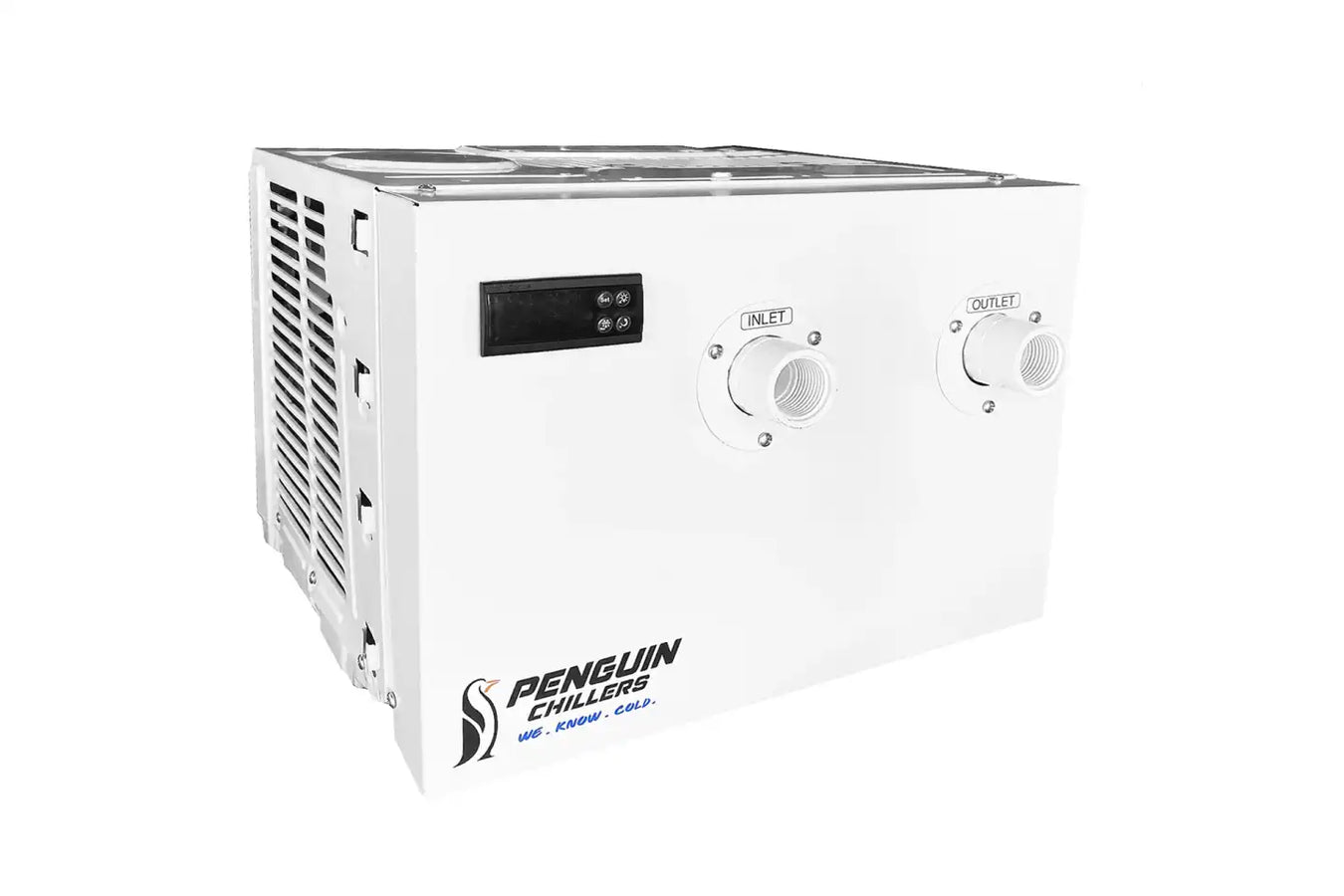 Penguin Chillers Cold Plunge Tub side and front view