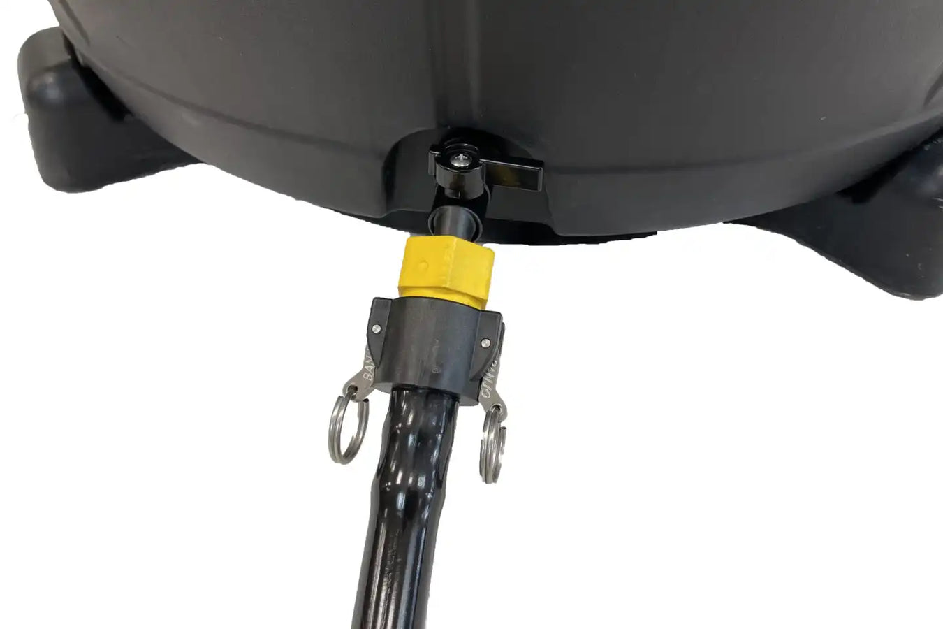 Penguin Chillers Cold Plunge hose outlet closeup