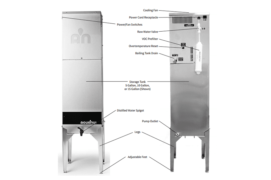 Pure Water AquaNui 10G: Automatic Home Water Distiller Parts