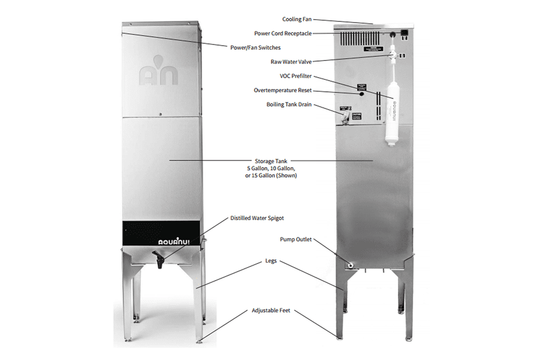Pure Water AquaNui 12G: Automatic Home Water Distiller Parts