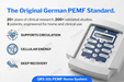 QRS 101 PEMF Home System with text highlighting features and benefits on a white background