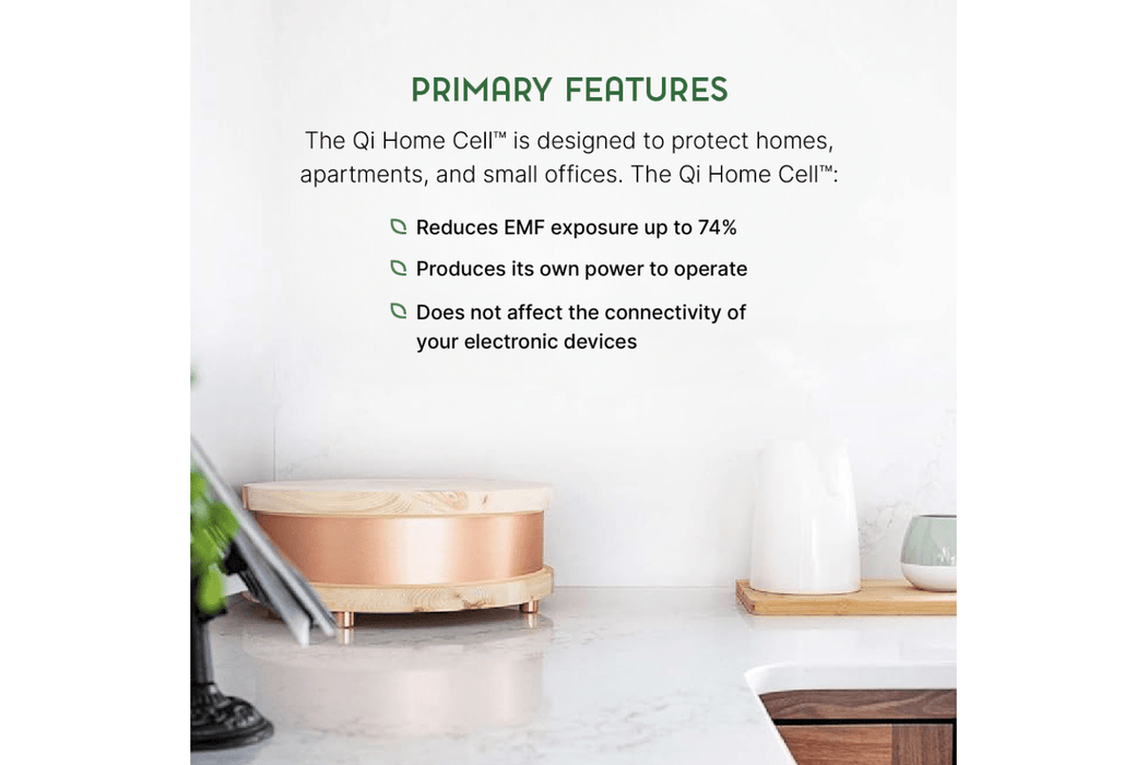 Qi Home Cell EMF Protection by Waveguard features