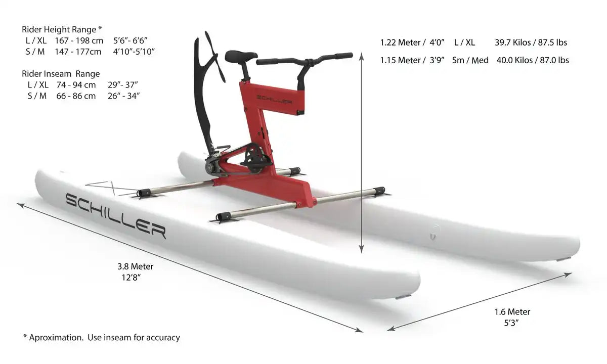 Schiller Water Bike dimensions