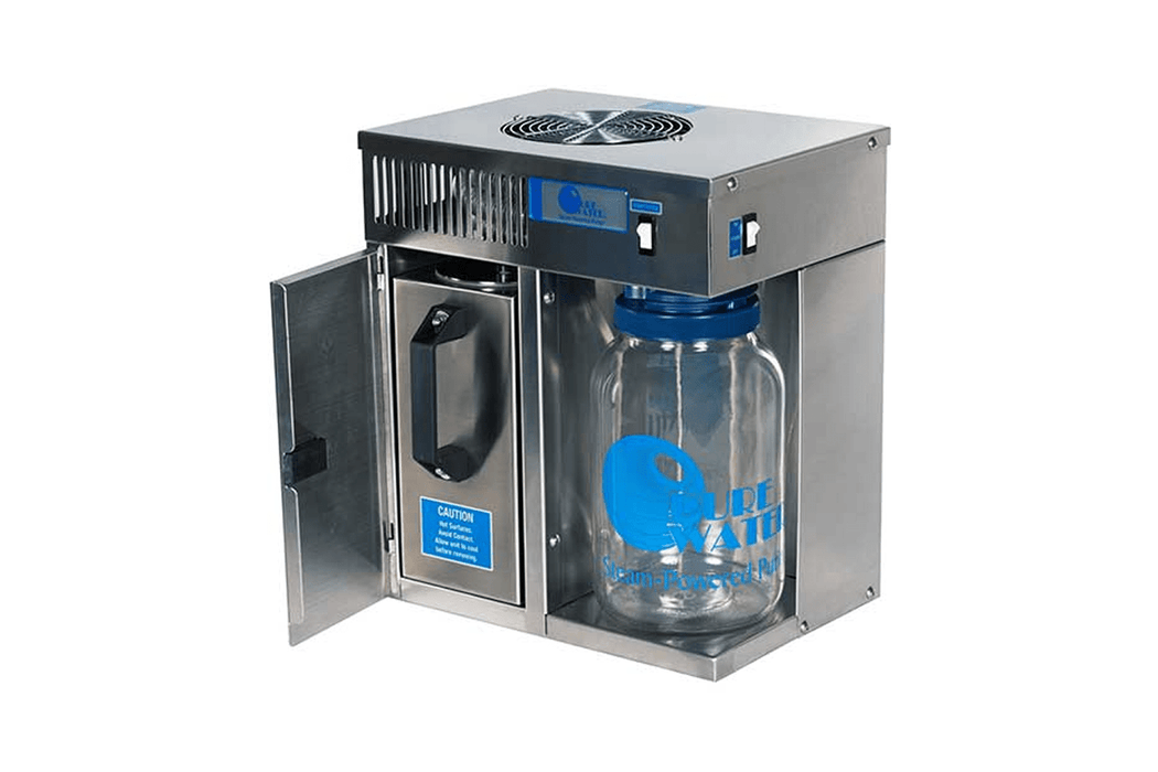 Pure Water Mini Classic Countertop Water Distiller 120 Volt Side