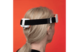 The CERA System Brain & Gut Red Light Therapy Device on the head