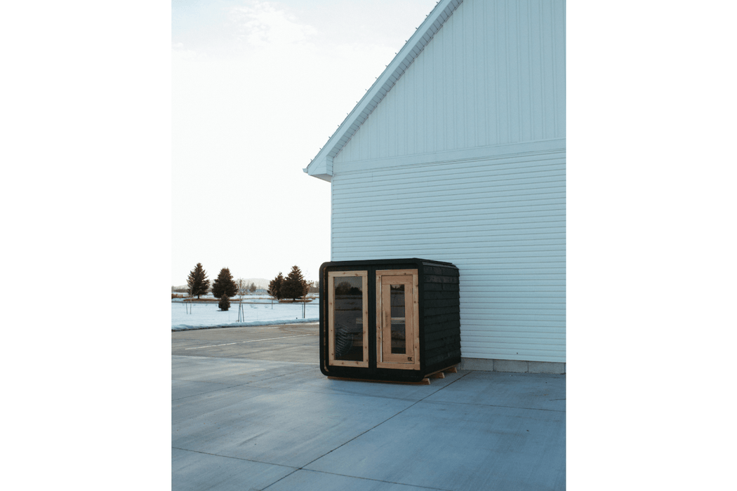 The Sweat Cabin Blackout Edition 4-6 Person Cedar Sauna by Sweat Kingdom