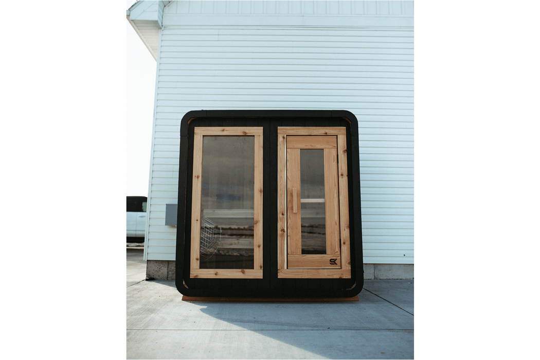 The Sweat Cabin Blackout Edition 4-6 Person Cedar Sauna by Sweat Kingdom