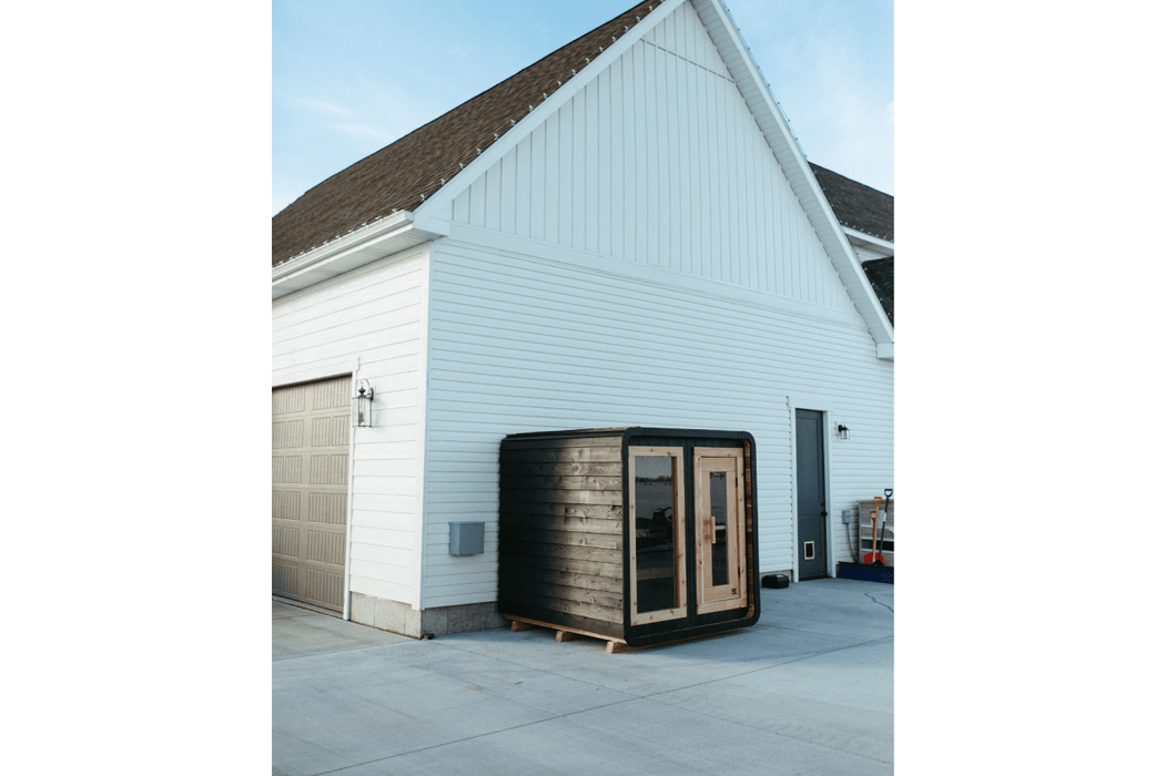 The Sweat Cabin Blackout Edition 4-6 Person Cedar Sauna by Sweat Kingdom