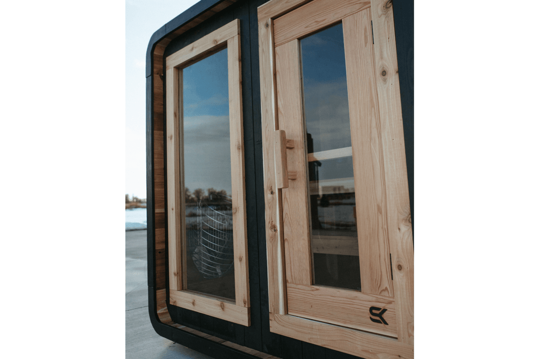The Sweat Cabin Blackout Edition 4-6 Person Cedar Sauna by Sweat Kingdom