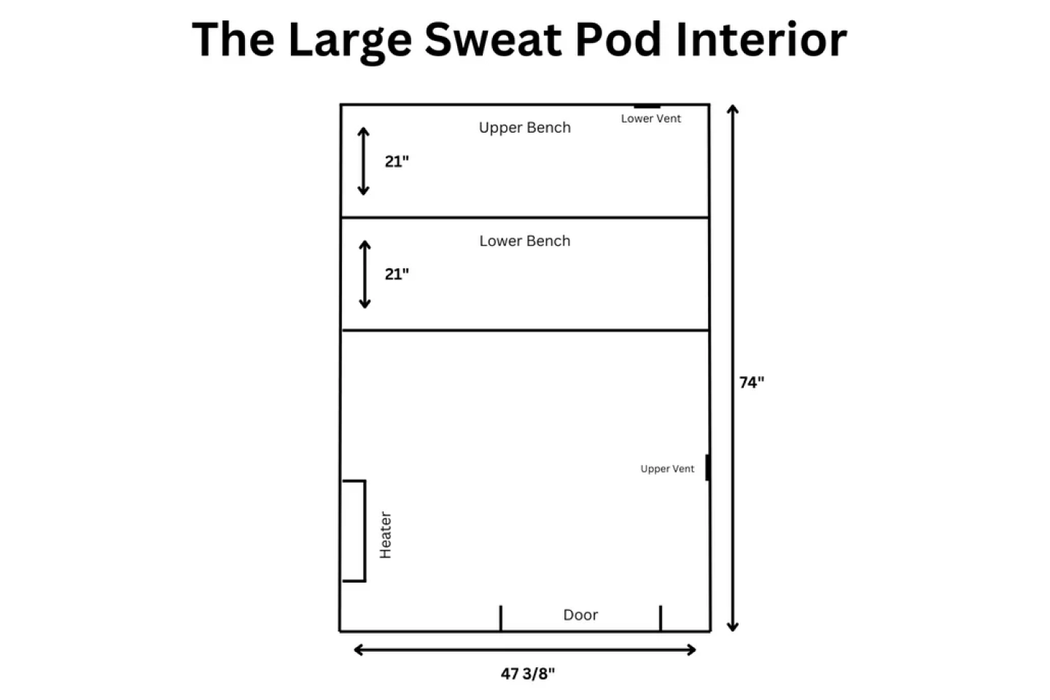The Sweat Pod Blackout Edition 2-4 Person Cedar Sauna by Sweat Kingdom