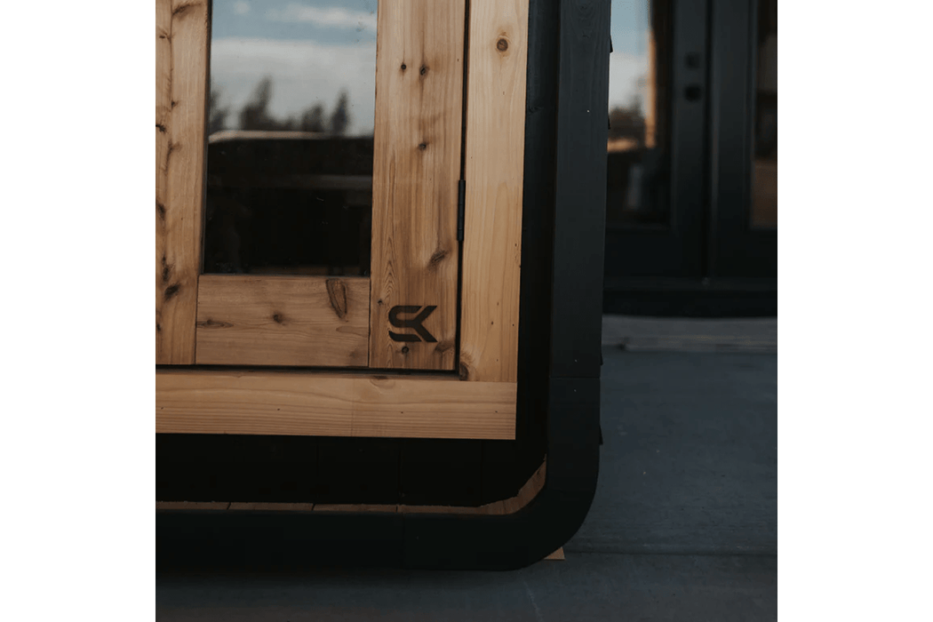 The Sweat Pod Blackout Edition 2-4 Person Cedar Sauna by Sweat Kingdom