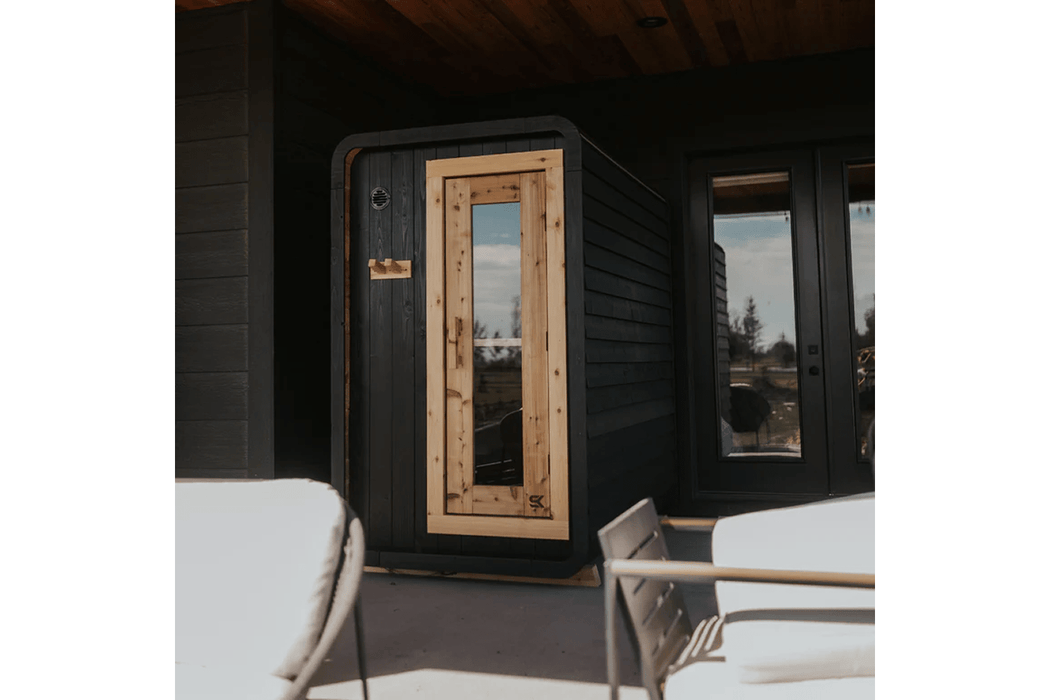 The Sweat Pod Blackout Edition 2-4 Person Cedar Sauna by Sweat Kingdom