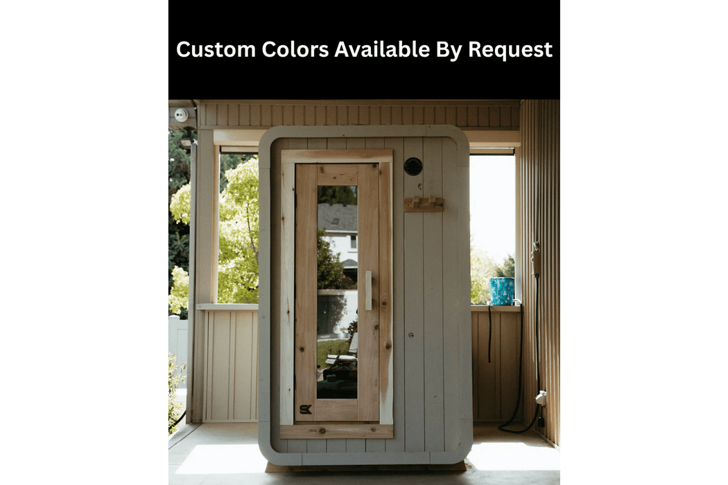 The Sweat Pod Blackout Edition 2-4 Person Cedar Sauna by Sweat Kingdom