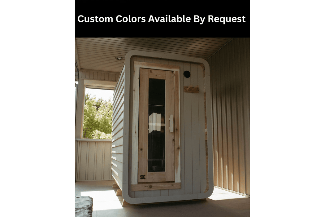The Sweat Pod Blackout Edition 2-4 Person Cedar Sauna by Sweat Kingdom