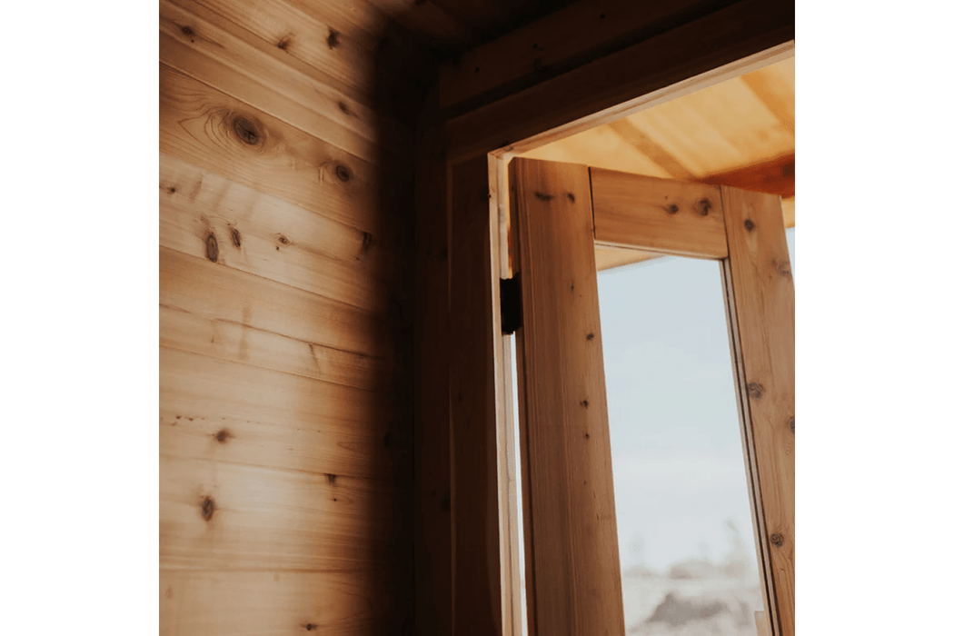 The Sweat Pod Blackout Edition 2-4 Person Cedar Sauna by Sweat Kingdom