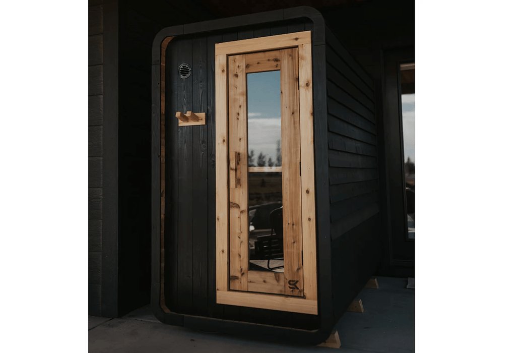 The Sweat Pod Blackout Edition 2-4 Person Cedar Sauna by Sweat Kingdom