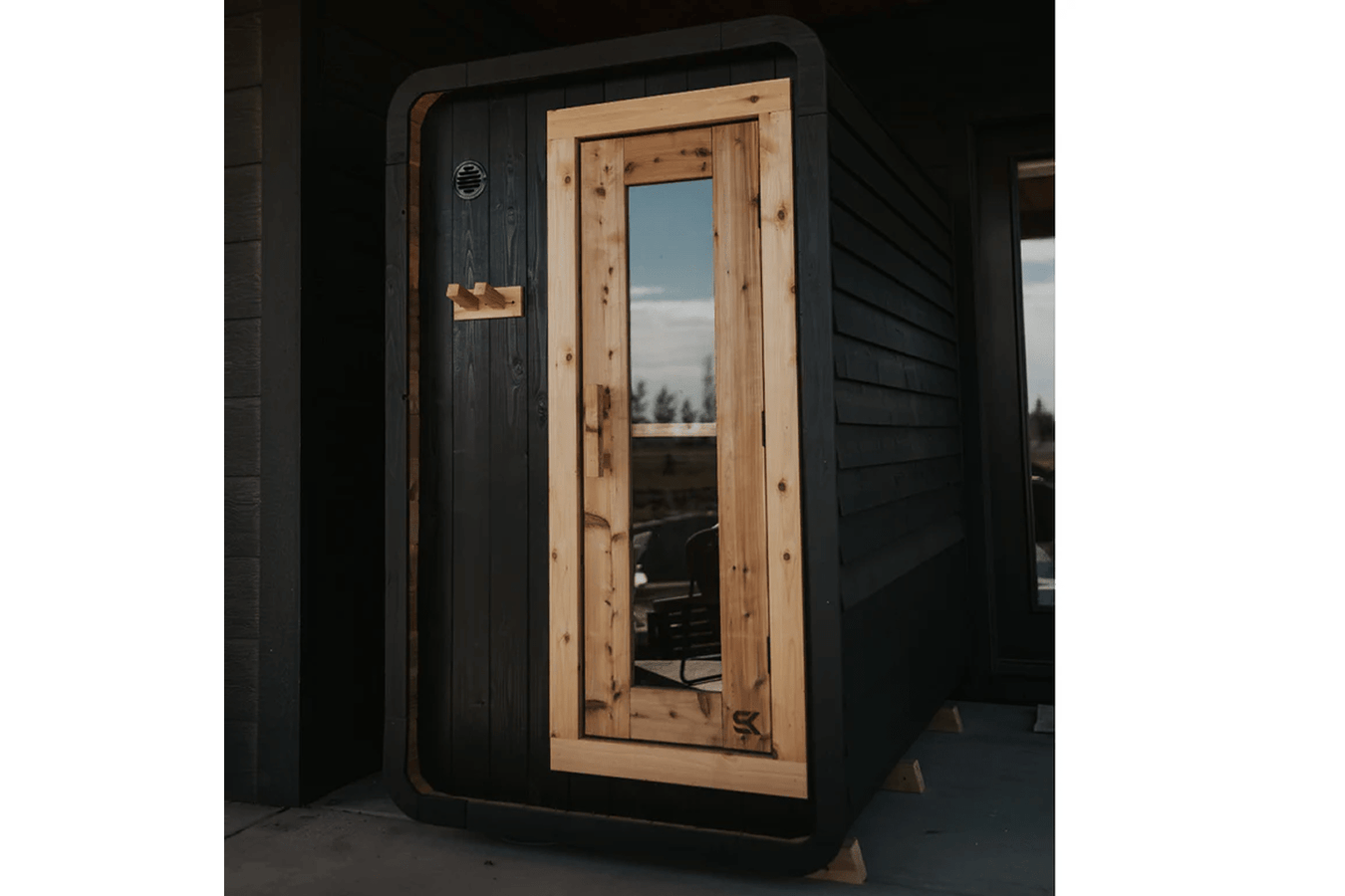 The Sweat Pod Blackout Edition 2-4 Person Cedar Sauna by Sweat Kingdom