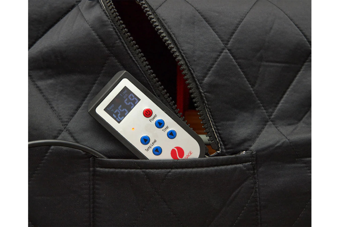 Therasage Infrared Sauna controller in the bag