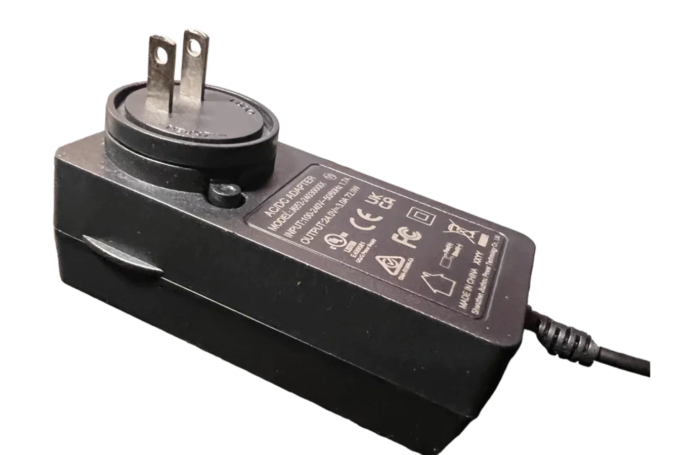 Therasage Red Light Therapy Pad power adapter closeup