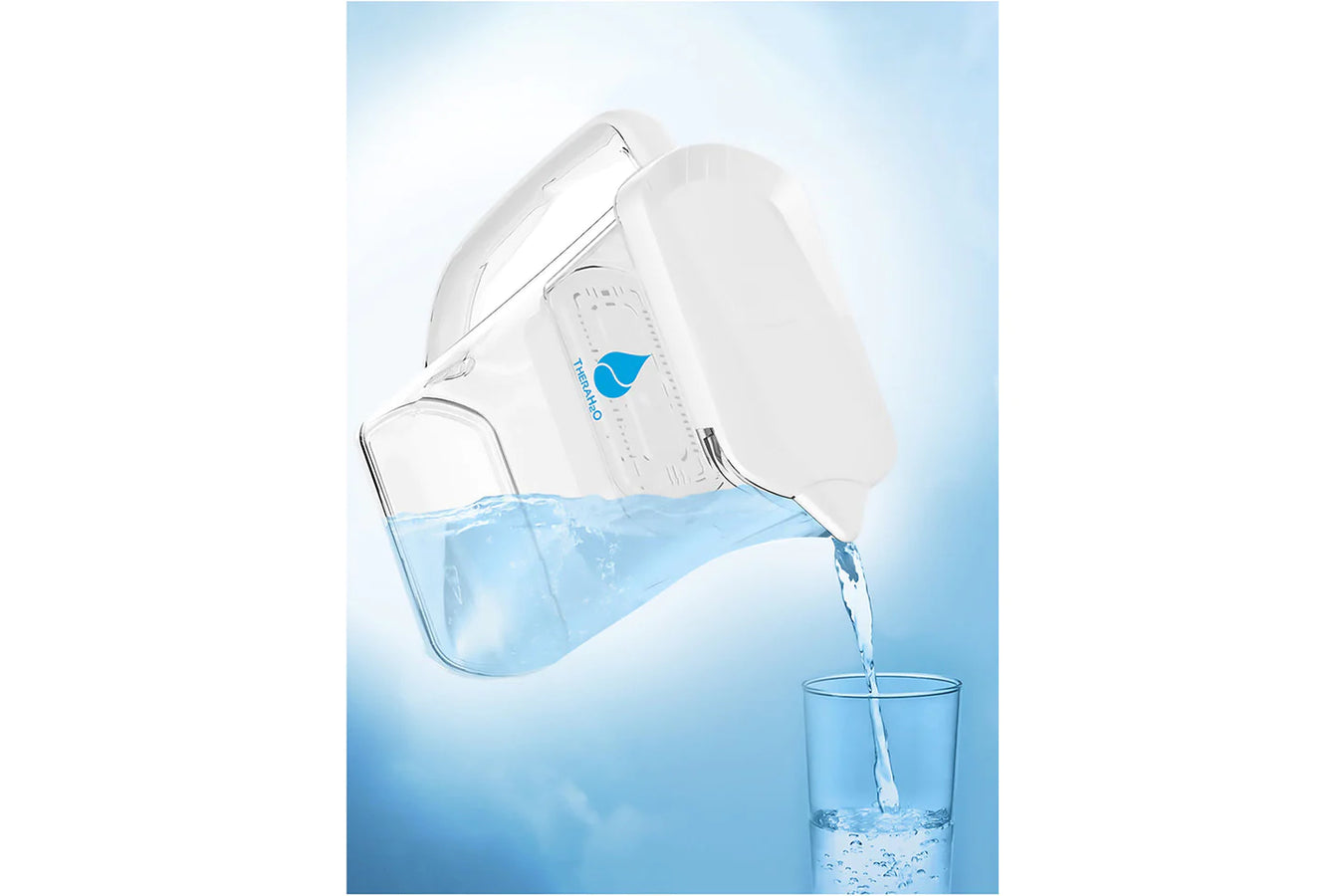 Therasage Water Pitcher pouring water in the glass