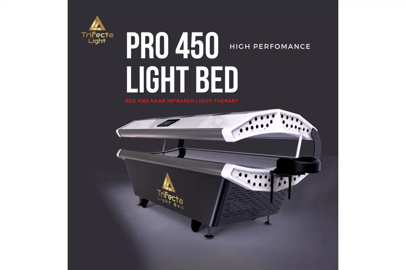 Trifecta Red Light Therapy Bed side view