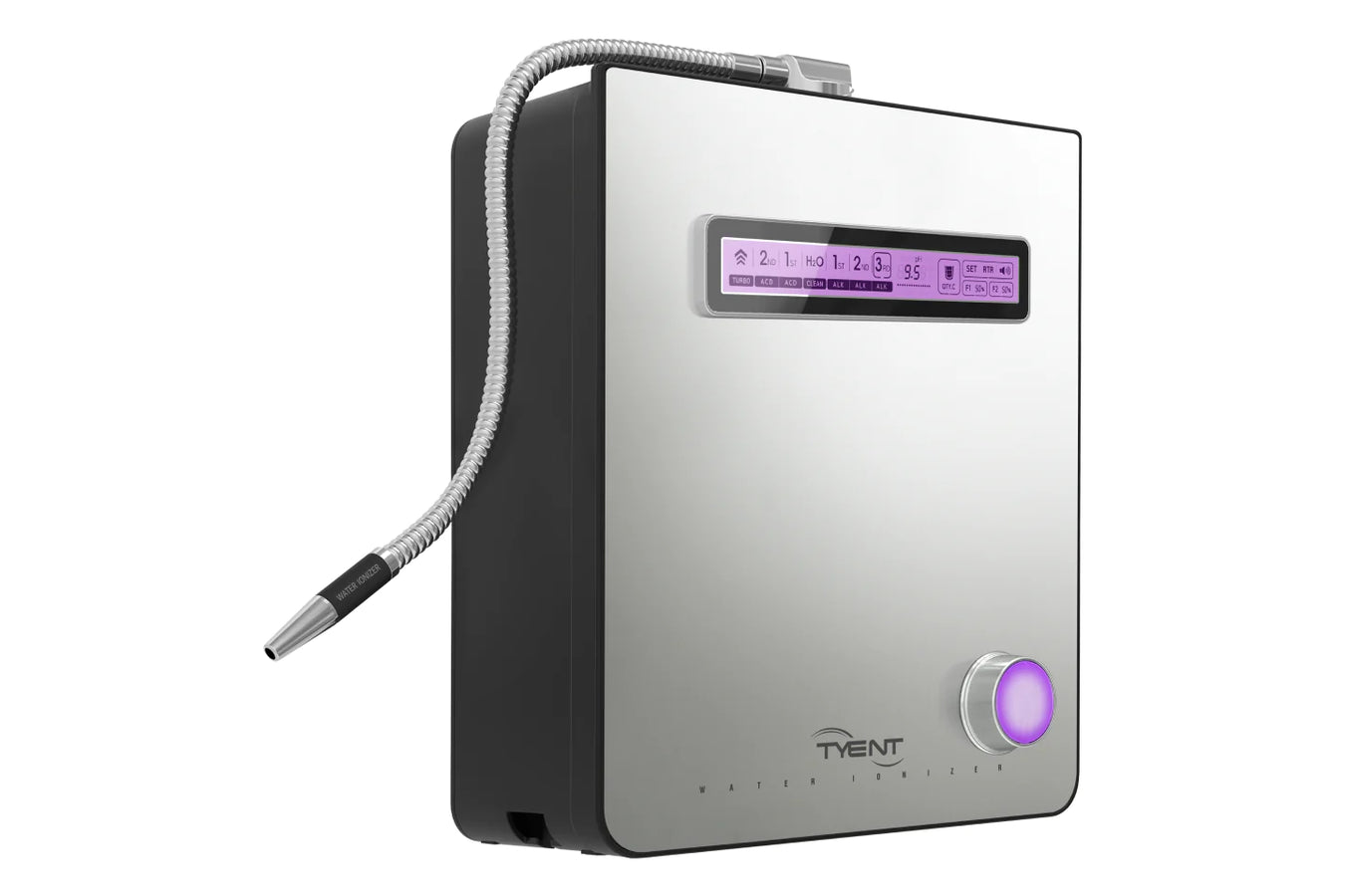 Tyent Ionized Water front and side view