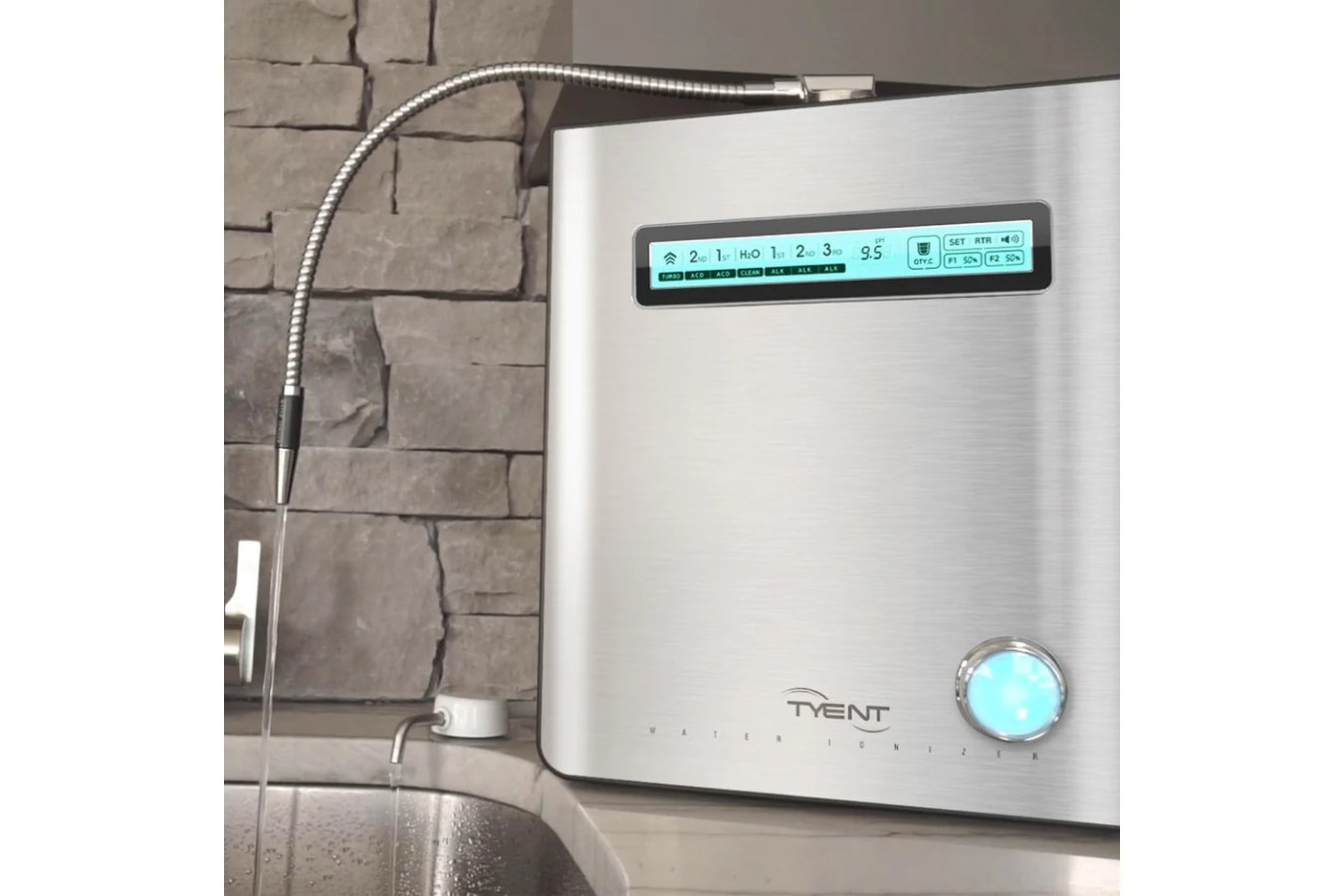Tyent Ionized Water in use