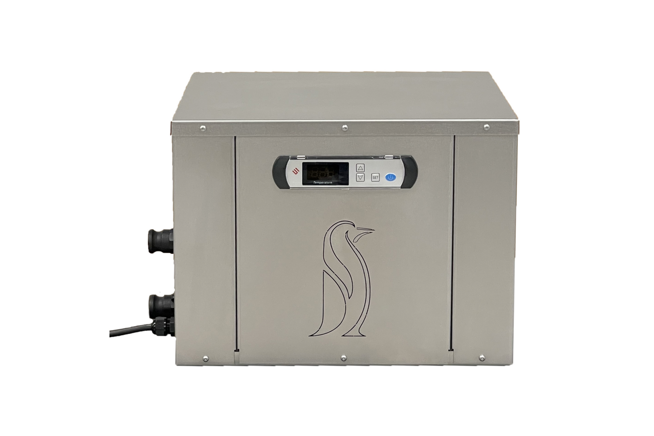 Penguin Chillers Cold Plunge Chiller with controller and easy attach hose outlets