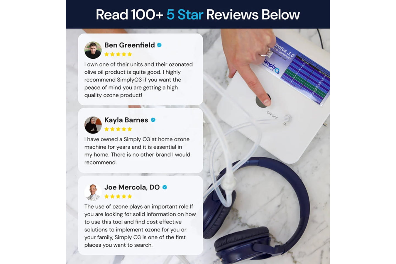 Customer reviews of Simply O3 ozone products