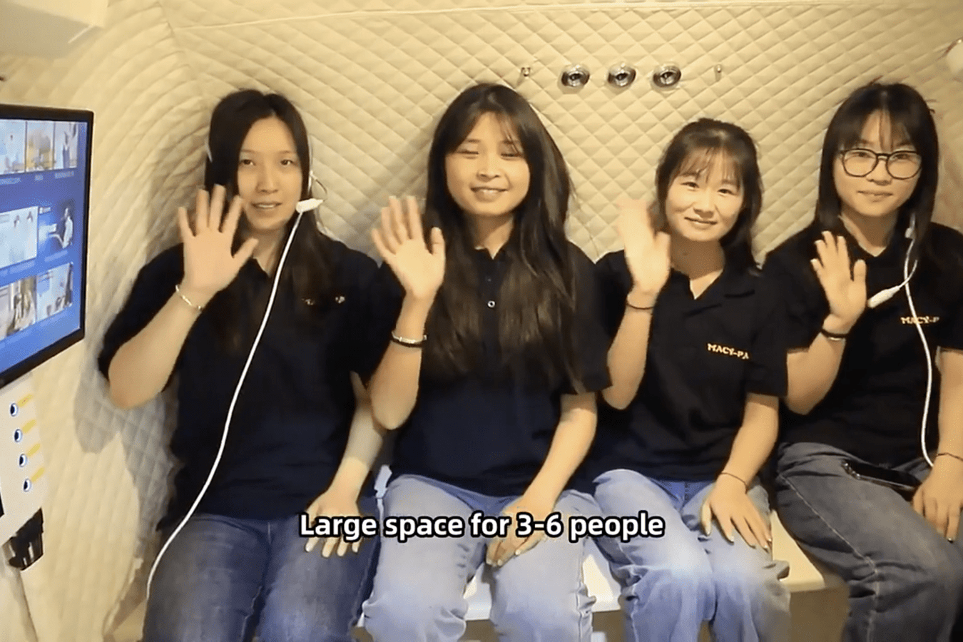 4 people inside the Macy Pan Multiplace Hyperbaric Chamber