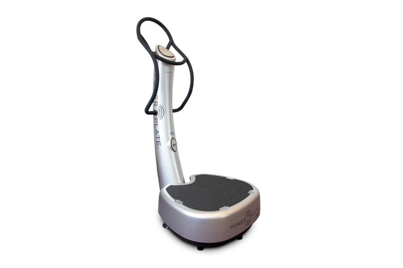 Power Plate my5 with black handles side and front view
