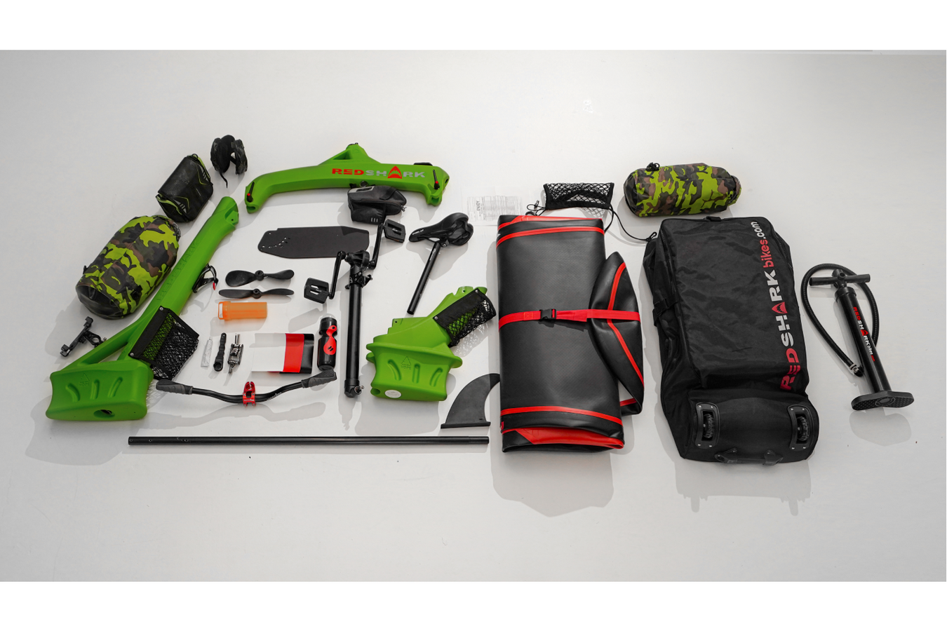 Red Shark Water Bicycle all package items