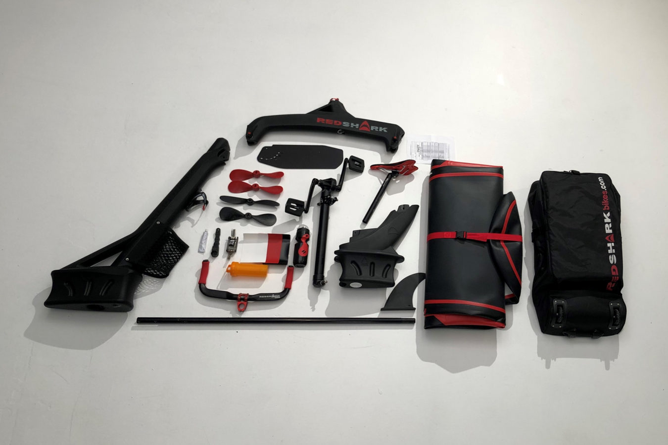 Red Shark Water Bicycle inclusions