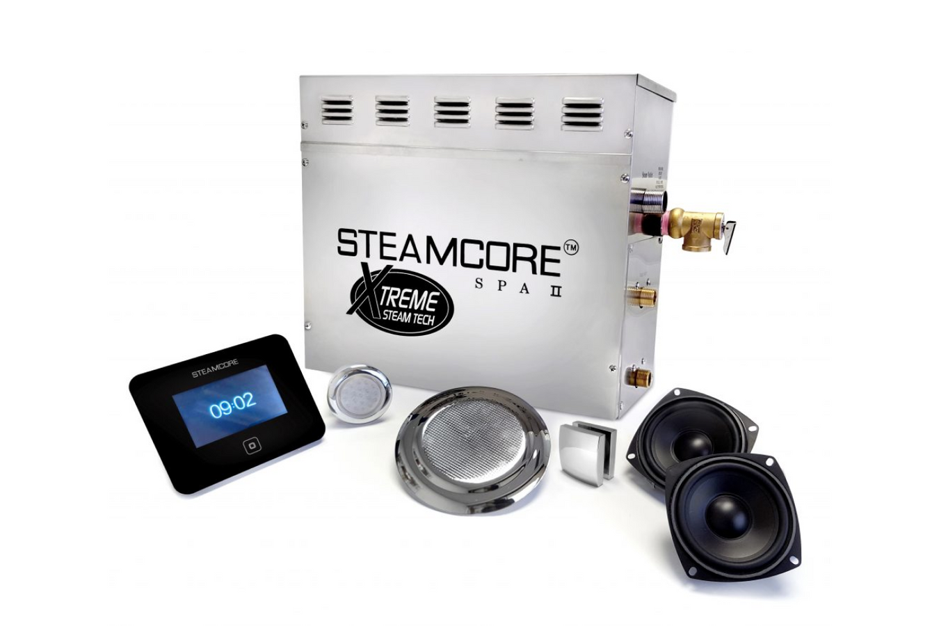 Steamcore Spa II Steam Shower Generator inclusions