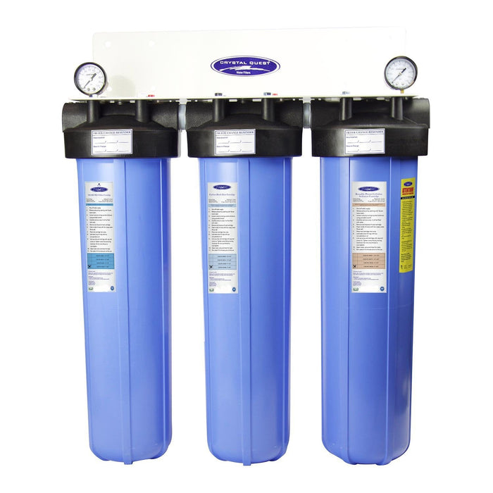 Crystal Quest Big Blue Whole House Water Filter, SMART Series (6-8 GPM | 2-3 people)